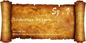 Szobonya Vilmos névjegykártya